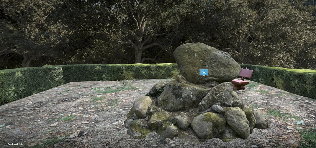 3D-Panorama des Anton-Reling-Denkmals in Sillenstede